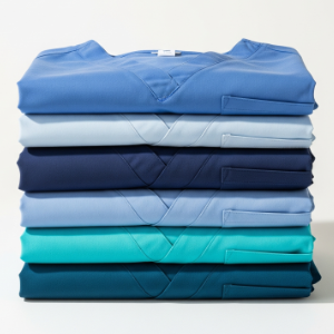 Stack Of Blue And Teal Scrubs 300X300