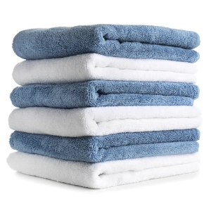 Stack Of Blue And White Towels 300X300